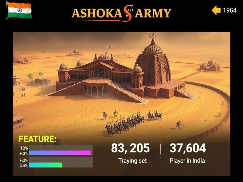 Ashoka S Army gameplay screenshot showing ancient Indian battlefield